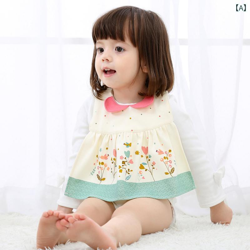 ・カテゴリ: 围嘴/围兜・対象: 子ども・性別: 男女共用・素材: 綿・カラー展開: 生成り小花柄、生成りエメラルドブルー、クリームイエローブルーハート、生成り小鹿柄、クリームイエローエッフェル塔、生成りピンク小花柄、エメラルドブルー・対象年齢: 1～3歳（身長80～100cm）
