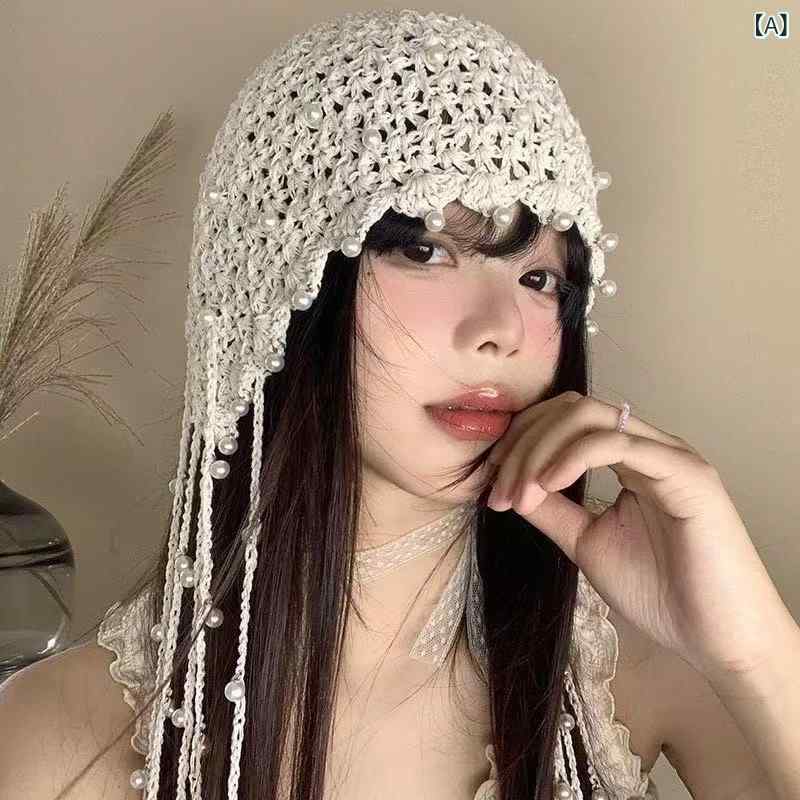 ・カテゴリ: 帽子・対象性別: 女性・対象年齢: 成人・素材: 毛糸・編み方: 手編み・柄: 無地・流行要素: フリンジ・スタイル: 韓国風・カラー展開: ベージュ、ブラック、ワインレッド・サイズ: フリーサイズ