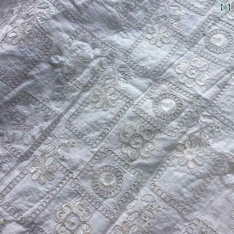 生地 レディース 春夏 刺繍 スパンコール 幾何学柄 新中華風 リネンコットン デニム おしゃれ 舞台衣装 ドレス ワンピース 衣服用