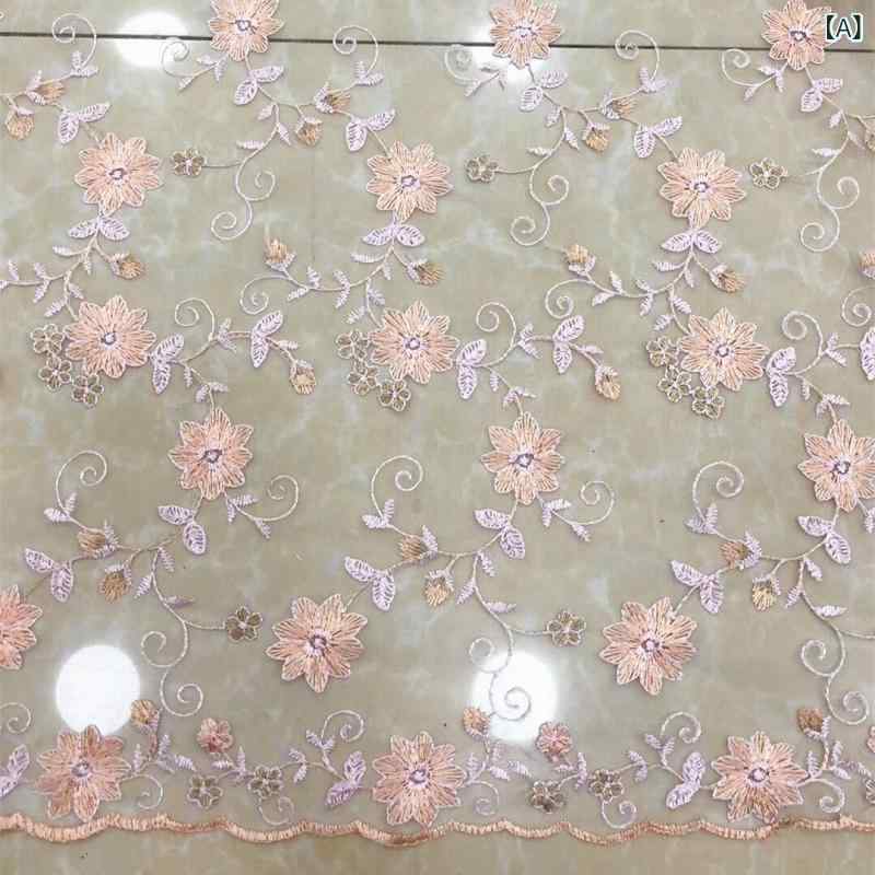 生地 レース レディース 春夏向け 刺繍 花柄 メッシュ シフォン カット生地 ハンドメイド 手芸用 DIY ドレス ワンピース チュール