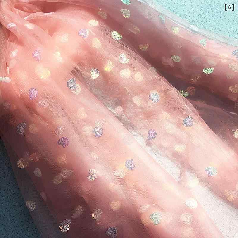 布地 レディース 春夏向け 刺繍 チュール スパンコール 花柄 チャイナドレス ワンピース ハンドメイド 資材 DIY