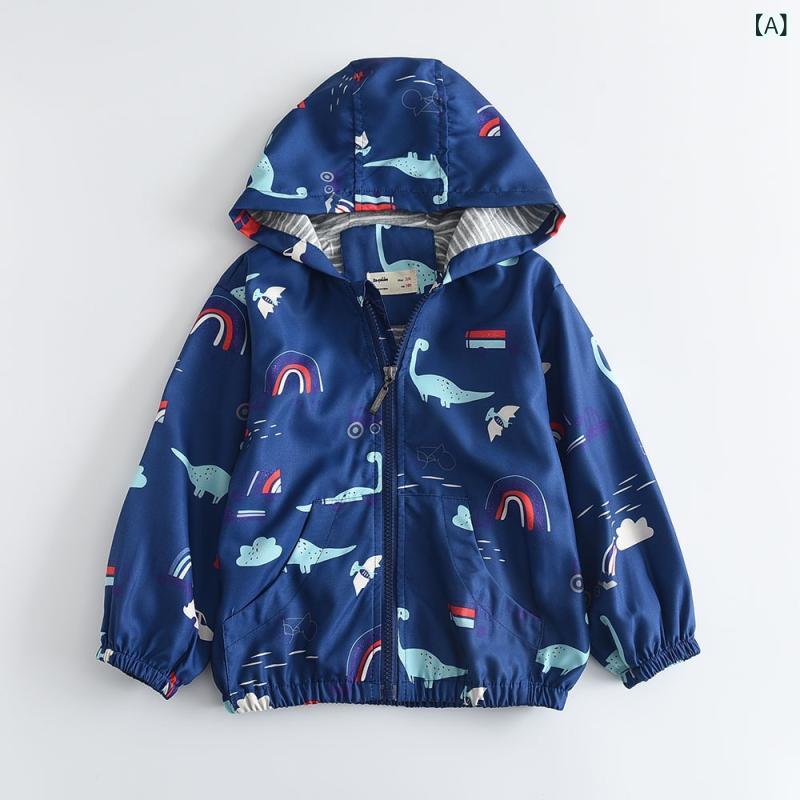 ・対象性別: 女性・対象年齢: 中小童（3〜8歳、身長100〜140cm）・ネックライン: Vネック・スタイル: 欧米風・柄: 動物、キャラクター、プリント・生地の厚さ: 普通・生地加工: 柔軟処理・フード: フード付き（取り外し不可）・袖丈: 長袖・安全基準: B類・生地名: サテン・裏地素材: 綿（60%）・開閉仕様: ファスナー・主な素材: ポリエステル（）・カラー展開: ブルー、イエロー、グレー・サイズ展開: 100cm、110cm、120cm、130cm、140cm、150cm・着丈: ショート丈・ライナー: なし・カテゴリ: キッズアウター、ジャケット、コート