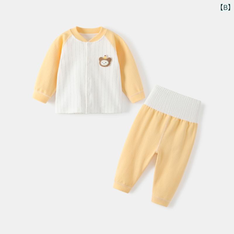 ベビー服 キッズ パジャマ 長袖 腹巻付き コットン 部屋着 寝巻き かわいい プリント