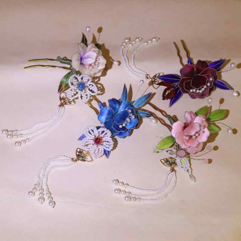 ・主な素材: 珍珠・スタイル: レトロ・デザイン: 花柄・カテゴリ: ヘアアクセサリー