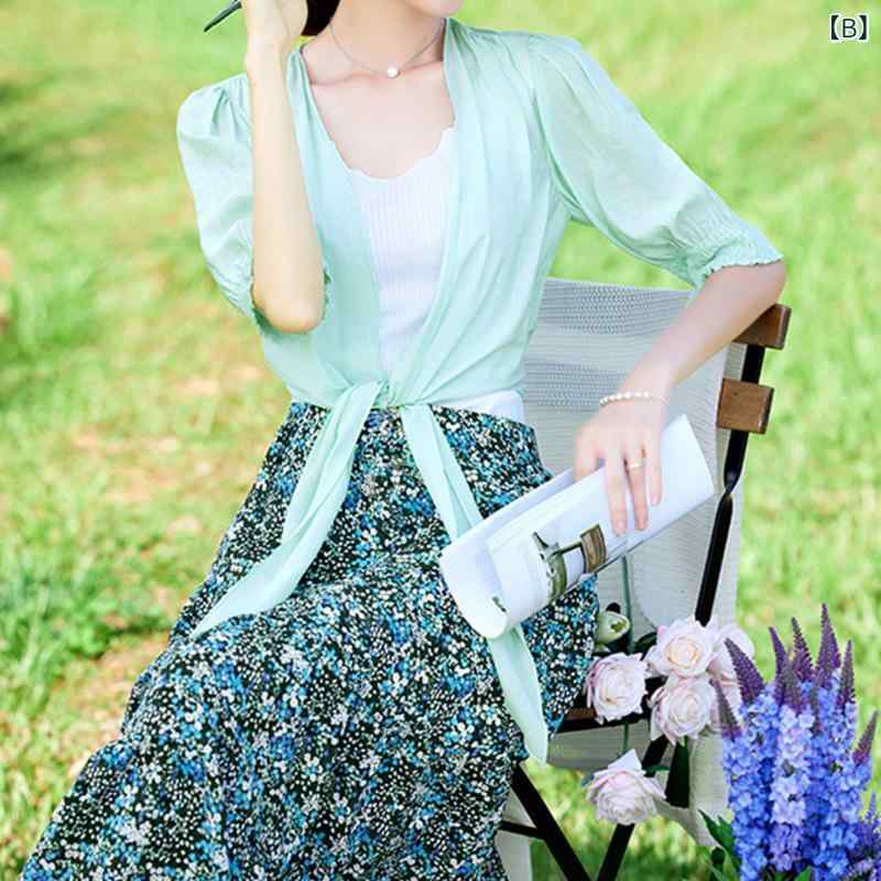 カジュアルスーツ レディース 三件セット シャツ 半袖 パフスリーブ シフォン 薄手 ハイウエスト ロングスカート 花柄 かわいい ナチュラル フェミニン 通勤 通学 デート 春夏