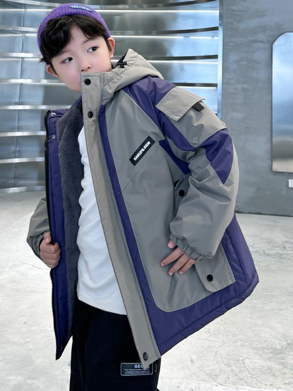 ジャケット キッズ 男の子 秋冬 裏起毛 厚手 モッズコート 保暖 トップス 防寒 フ...