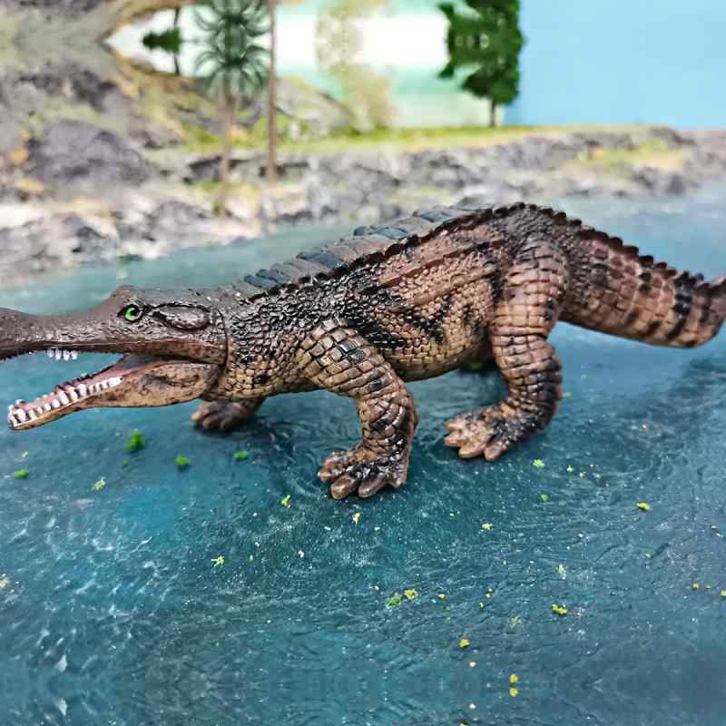 おもちゃ キッズ 恐竜 フィギュア リアル 帝王ワニ 古代生物 両栖類 模型 認知玩具 PVC 男の子 女の子 置物 飾り