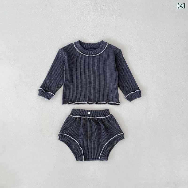 セットアップ ベビー キッズ 長袖 カットソー ブルマ 2点セット 春秋 男女兼用 ボ...