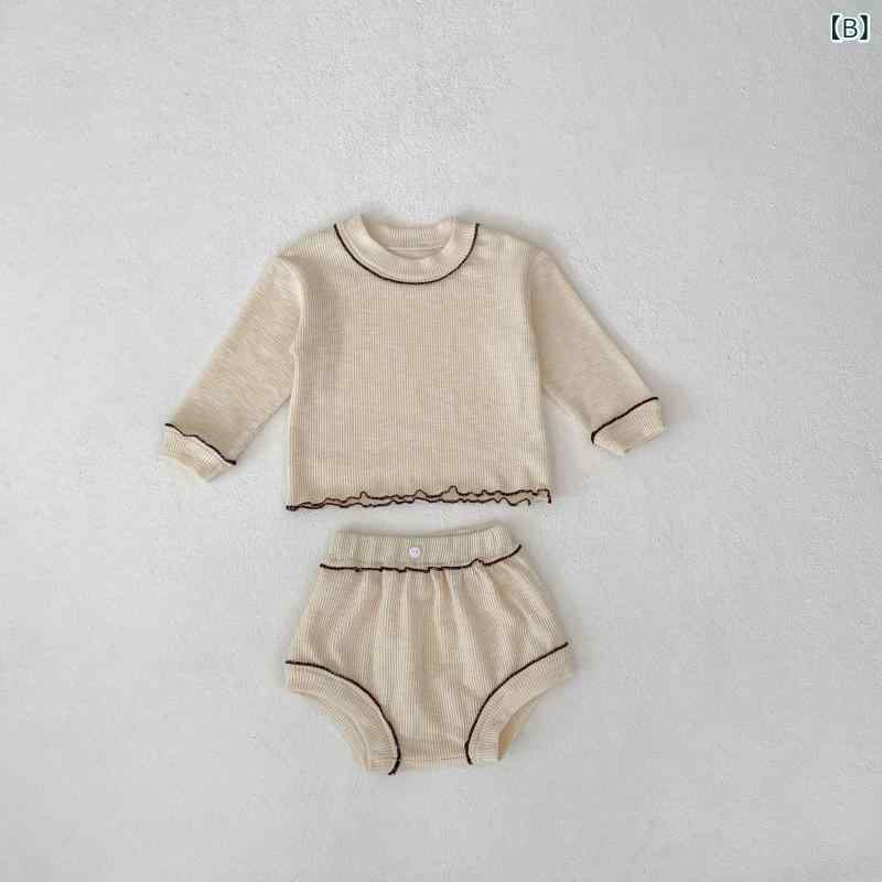 セットアップ ベビー キッズ 長袖 カットソー ブルマ 2点セット 春秋 男女兼用 ボ...
