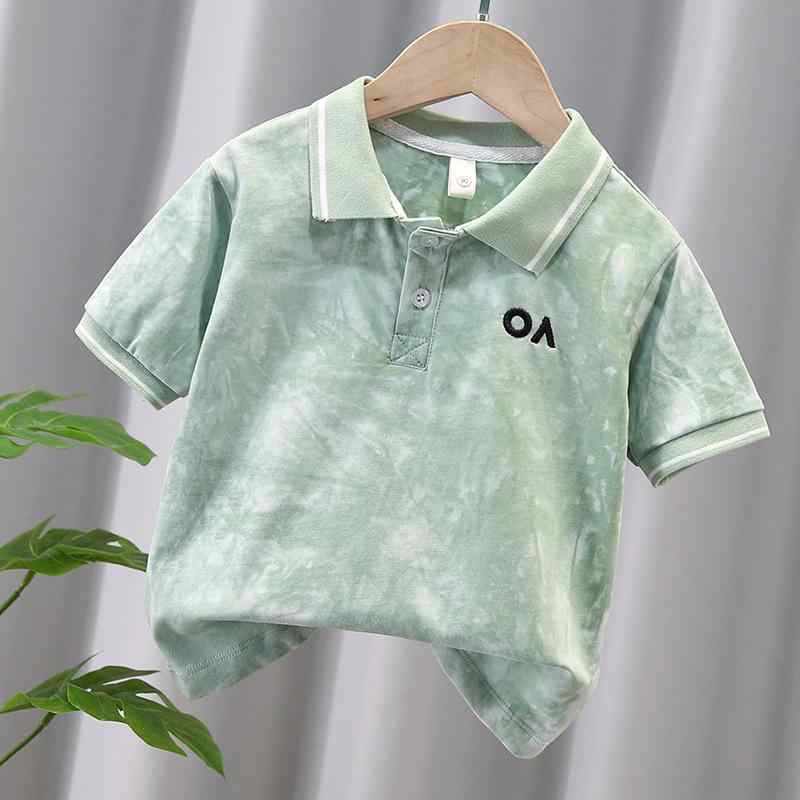 POLOシャツ キッズ 男の子 半袖 Tシャツ トップス タイダイ 絞り染め 襟付き コットン カジュアル 通園 通学 普段着 春夏