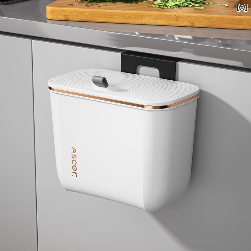 ゴミ箱 おしゃれ 壁掛け 隙間 スリム キッチン 蓋付き プッシュ式 密閉 大容量 生ゴミ リビング 浮かせる 吊り下げ 縦型 分別 ごみ箱 secure-depo-11528157 セキュアデポ サンプル画像2