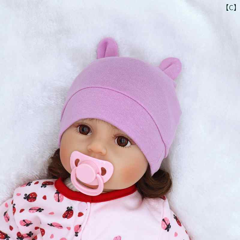 セキュアデポのベビー帽子 新生児 ベビー 赤ちゃん 男の子 女の子 秋 冬 コットン 綿 かわいい クマ耳 防寒 暖かい 柔らかい 出産祝い ギフト｜アングル3