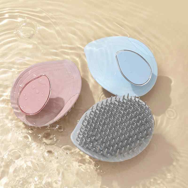 ヘアブラシ シャンプーブラシ 頭皮マッサージ リーフ型 止痒 頭皮ケア スカルプブラシ ヘッドスパ お風呂 シリコン 頭皮クレン secure-depo-11528551 セキュアデポ パッケージ画像
