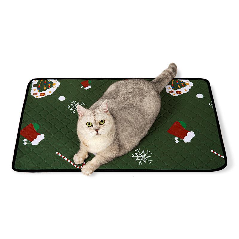 ペットシーツ 猫 犬用 吸水マット 防水シート 洗える クリスマスデザイン かわいい