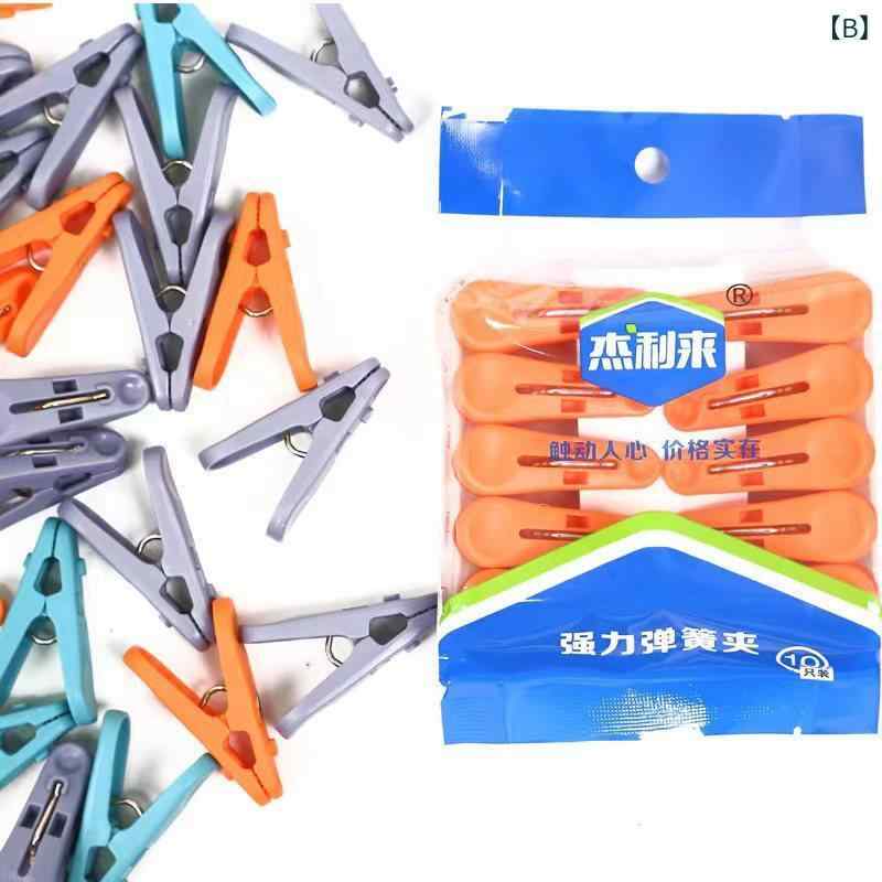セキュアデポの洗濯バサミ 強力 防風 跡がつかない プラスチック 洗濯ピンチ 物干し 滑り止め 多機能 10個セット｜アングル3