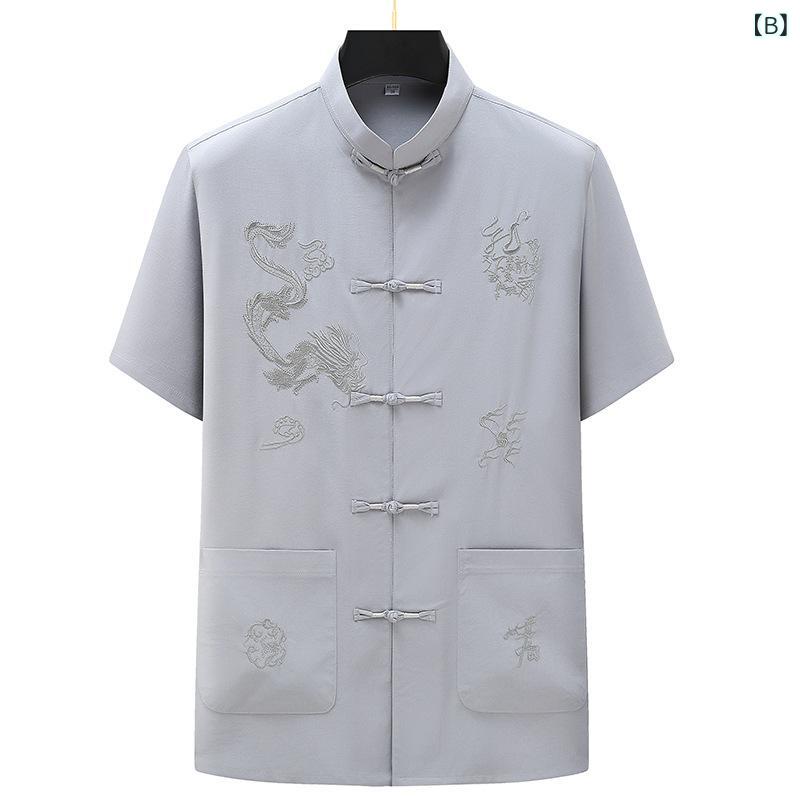 唐装 メンズ ジャケット 漢服 チャイナ服 春夏 長袖 襟付き 前開き 刺しゅう ジャカード織り織り カジュアル シニア おじいちゃん 祖父 父の日 敬老の日 プレゼント ギフト 部屋着 普段着 secure-depo-11535978 セキュアデポ サンプル画像2