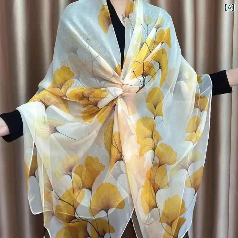 ・カラー: 金色銀杏優柔紗 130×180cm