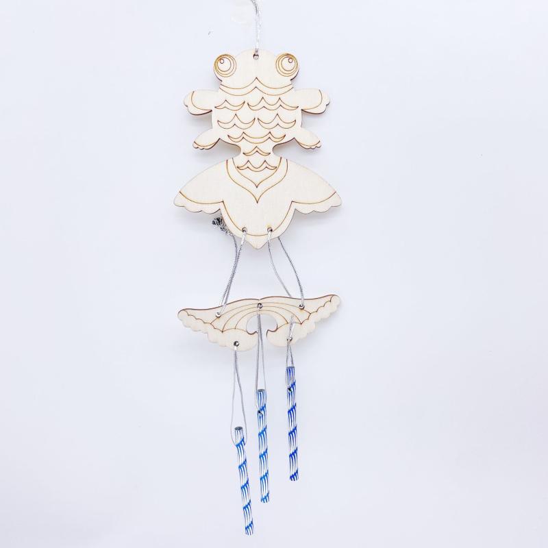 おもちゃ キッズ 風鈴 手作りキット 木工 クラフト 自由研究 ワークショップ らくがき 落書き 工作 ペイント 吊り下げ 飾り ウィンドチャイム