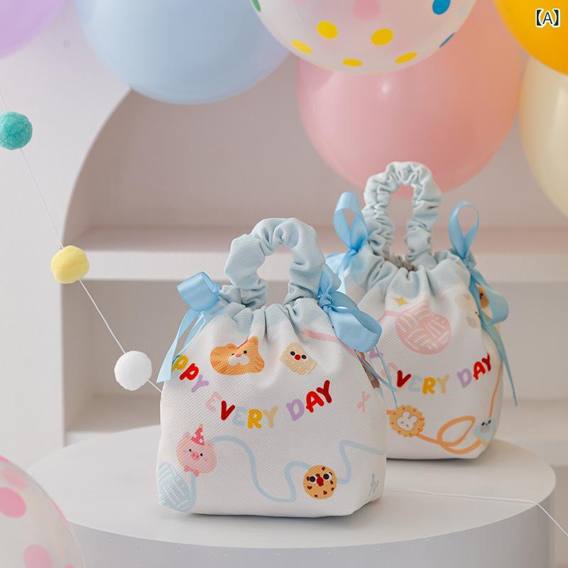 ギフトバッグ キッズ 丸型 巾着袋 ベルベット かわいい 出産祝い お祝い 誕生日 プレゼント ラッピング