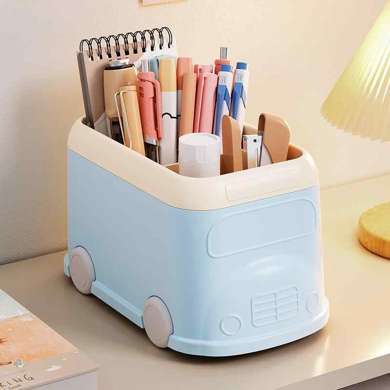 ・カテゴリ: 文具収納ボックス・スタイル: カートゥーン・柄: カートゥーン・容量: 2L・仕様: 仕切り付き・用途: 文具・カラー展開: ライトピンク、ライトブルー