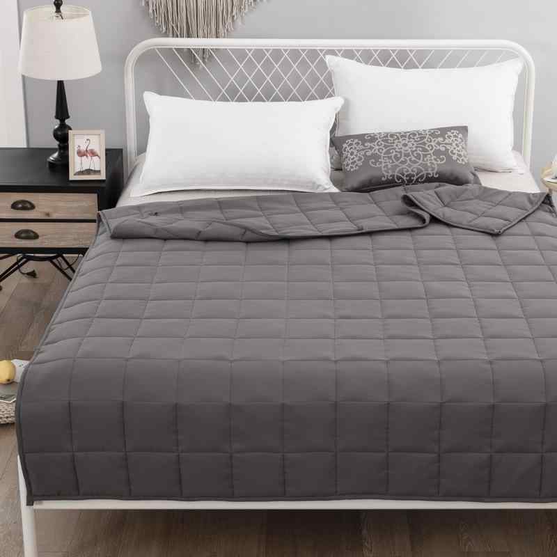 重力ブランケット 毛布 加重ブランケット シングル 快適な睡眠 睡眠改善 安眠グッズ 深部圧力刺激 灰色 格子柄 無地 厚手 四季適用 1.4kgから16.8kg ウェイトブランケット ディープスリープ リラックス 快眠