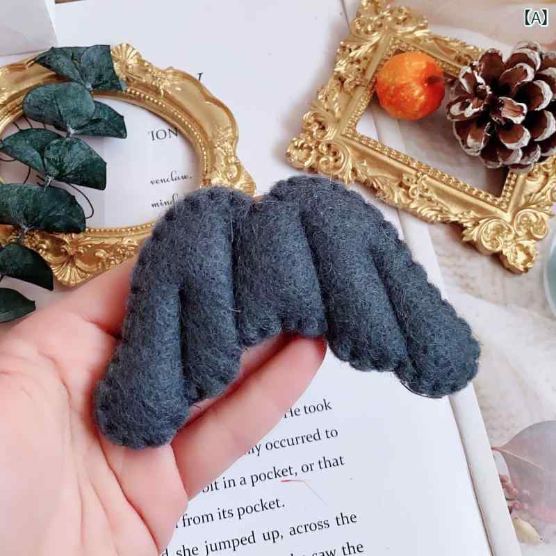 オーナメント クリスマスツリー フェルト 天使の羽 壁掛け かわいい 飾り 北欧風 羊毛フェルト 手作り デコレーション ホワイト グレー 部屋飾りの商品画像 2