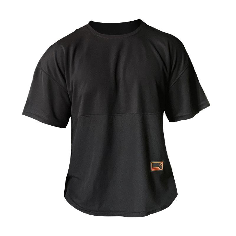 ・カテゴリ: Tシャツ・スタイル: スポーツレジャー・ネックライン: クルーネック・袖丈: 半袖・主な素材: 化繊混紡、スパンデックス5%・カラー展開: ブラック、ホワイト、ダークグレー、カーキ・サイズ展開: M、L、XL、XXL、XXXL・性別: メンズ