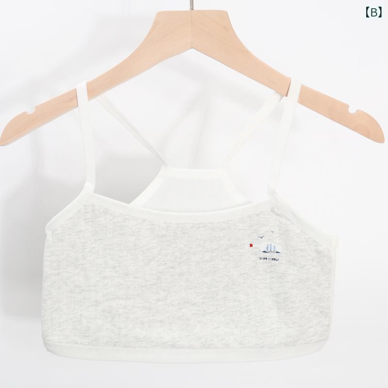 セキュアデポのブラウス ジュニア 女の子 スポーツブラ ノンワイヤーブラジャー コットン 吸汗速乾 肌に優しい 柔らかい 通気性 インナー 下着 小学生 中学生｜アングル3