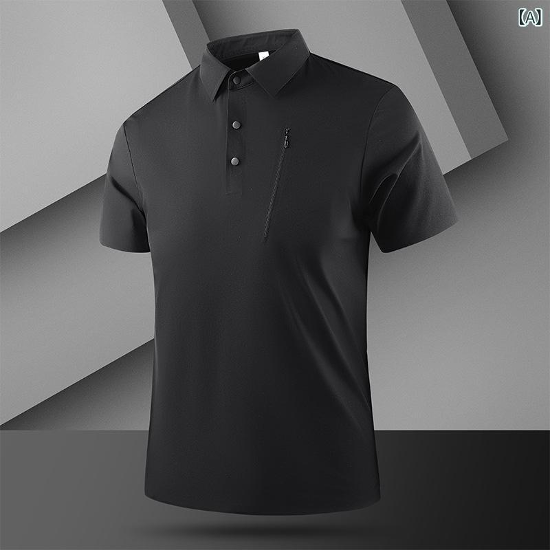 ・カテゴリ: POLOシャツ・柄: 無地・性別: メンズ・スタイル: スポーツカジュアル・ネックライン: ポロカラー・袖丈: 半袖・主な素材: ナイロン73.5%、ポリウレタン26.5%・カラー展開: ブラック、ホワイト、ベージュ、ストーングレー、クラウドグレー、セメントグレー・サイズ展開: L、XL、XXL、XXXL、4XL、5XL