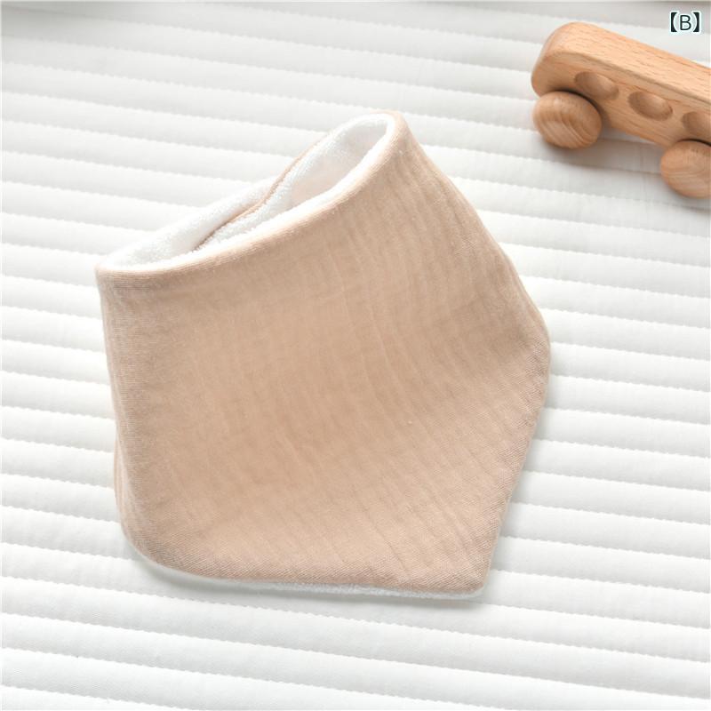 セキュアデポのスタイ よだれかけ ベビー 赤ちゃん 三角巾 防水 撥水 コットン プリント 2枚重ね 吸水 速乾 洗える スナップボタン｜アングル3