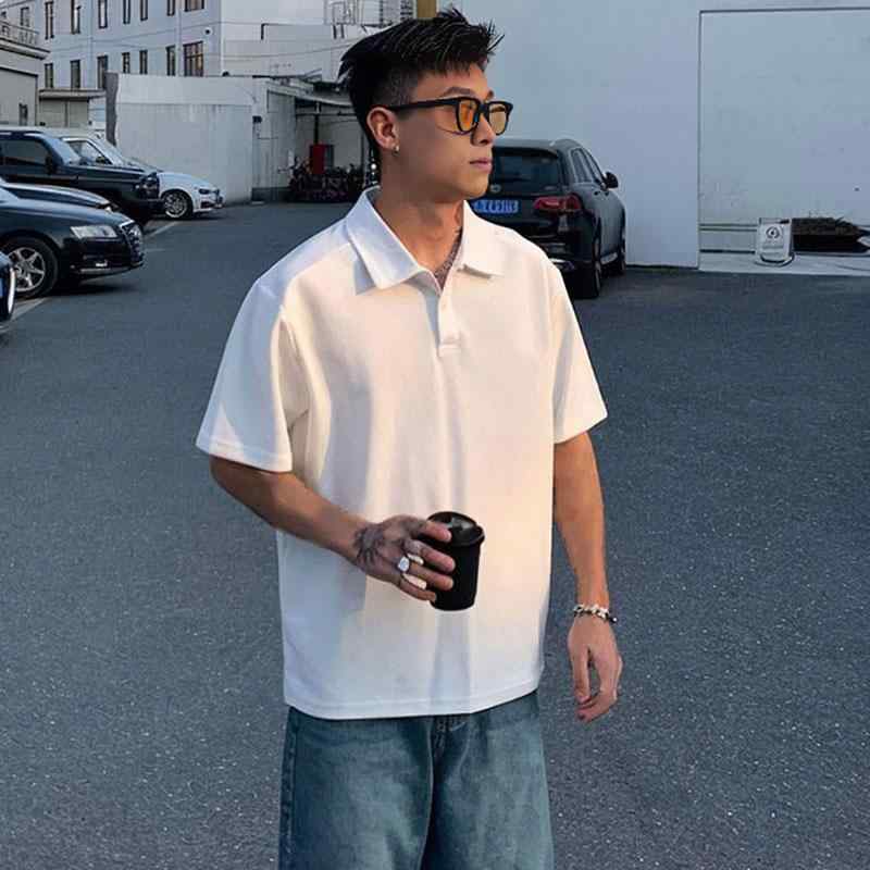 ・カテゴリ: POLOシャツ・スタイル: 都市・袖丈: 半袖・シルエット: 標準・柄: 無地・加工: ウォッシュ加工・生地の厚さ: 普通・主な素材: 棉・素材割合: 51% - 70%・着用シーン: カジュアル・カラー展開: グレー、ブラック、ホワイト、ネイビー、サックス、レッド、カーキ、ダークグレー・サイズ展開: M、L、XL、2XL、3XL、4XL・デザイン詳細: パッチ