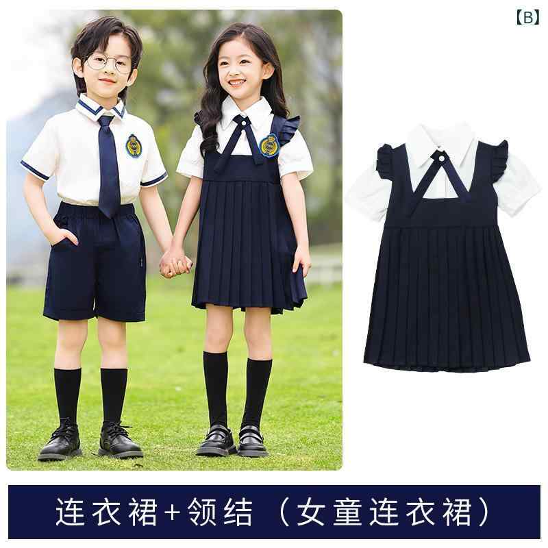 セキュアデポのキッズ セットアップ 校服 子供 フォーマル 半袖 シャツ ショートパンツ スカート 2点セット 男の子 女の子 幼稚園 小学生 イギリス風 発表会 合唱 演出服 入園 入学 卒業式 ジュニア 紫外線防止 柔らかい｜アングル3