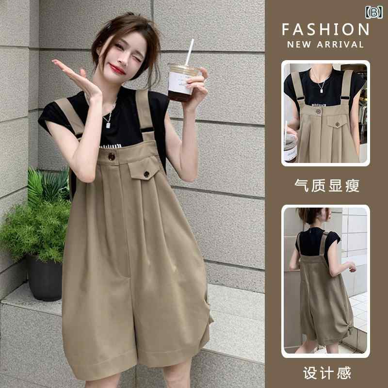 サロペットパンツ レディース 妊婦 マタニティ 半袖Tシャツ 2点セット 接触冷感 ゆ...