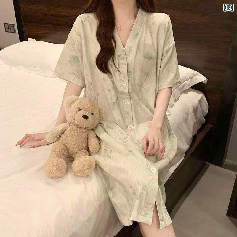 ルームウェア ワンピース レディース 半袖 春夏 接触冷感 ゆったり 大きいサイズ ...