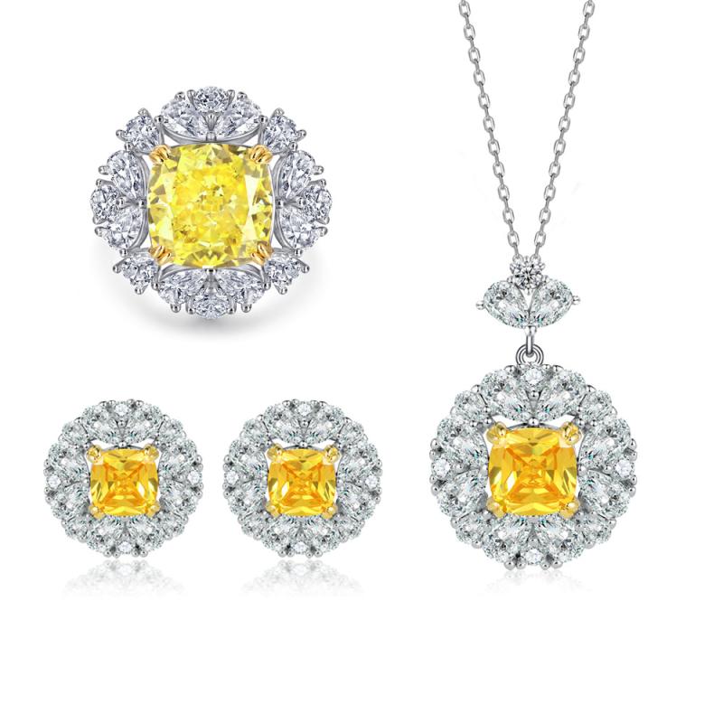 ジュエリーセット レディース 3点セット シルバー925 デイジー フラワー ネックレス ジルコニア 指輪 リング スタッドピアス 花 上品 エレガント 華やか パーティー ジュエリー アクセサリー フォーマル