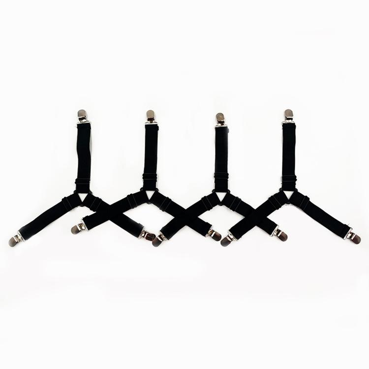 シーツクリップ 家庭用 滑り止め 調節可能 ズレ防止 シーツ固定器 ベッドシーツ ソファカバー テーブルクロス ゴムバンド