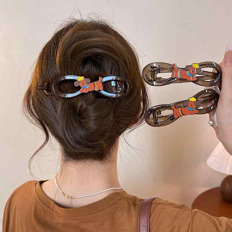 ・カテゴリ: ヘアアクセサリー・主な素材: PC・スタイル: 韓国風、ファッション通勤・タイプ: ヘアクリップ・デザイン: 犬・カラー展開: 帽子犬・対象: 女性