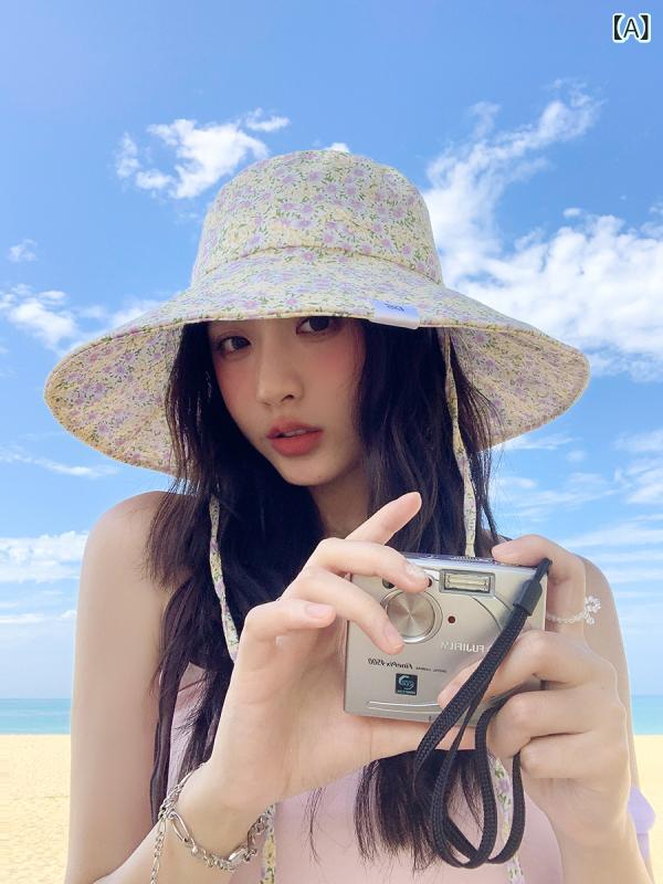 麦わら帽子 レディース 春夏 つば広 遮光 UVカット 撥水 折りたたみ 日よけ 自転車 海 ビーチ 紫外線対策 小顔効果 リゾート イエロー secure-depo-11606327 セキュアデポ サンプル画像2