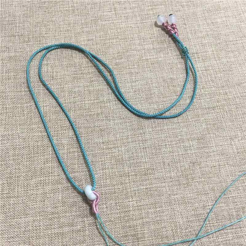 ネックレス 紐 レディース ハンドメイド 手編み パール 黄金 翡翠 蜜蝋 水晶 ペンダント用 アクセサリーパーツ アクセサリー DIY