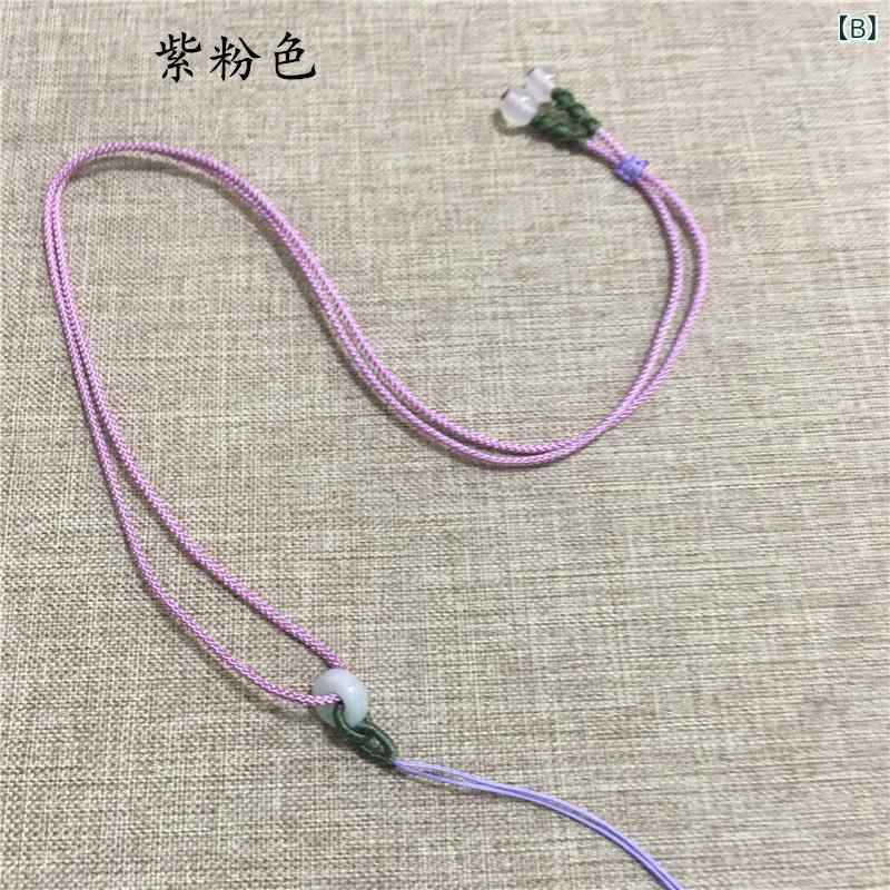 セキュアデポのネックレス 紐 レディース ハンドメイド 手編み パール 黄金 翡翠 蜜蝋 水晶 ペンダント用 アクセサリーパーツ アクセサリー DIY｜アングル3