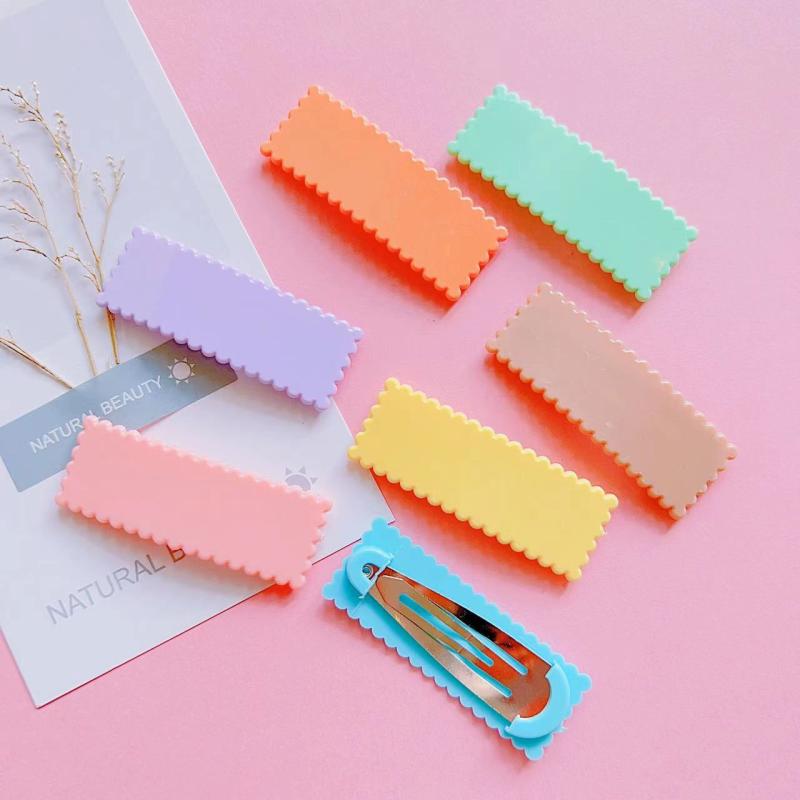 ヘアクリップ レディース 前髪クリップ 跡がつかない ダッカールクリップ カラフル かわいい ビスケット スイーツ デコ素材 DIY 手芸 ハンドメイド ヘアアクセサリー
