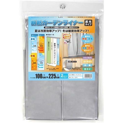 明和グラビア 断熱カーテンライナー 遮光タイプ（グレー） secure-depo-11618211 セキュアデポ サンプル画像2