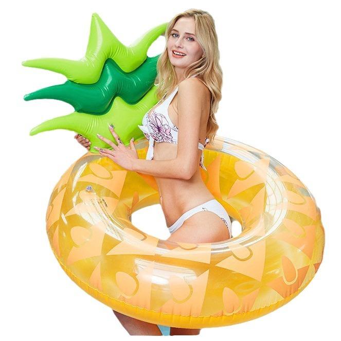 ・カテゴリ: 浮き輪・主な素材: 環境配慮型PVC・素材の厚さ: 極厚・柄: プリント・着用対象: 成人・対応シーン: 水泳、水遊び・デザイン: パイナップル（背もたれ付き）、レモン（背もたれ・ハンドル付き）、アボカド（背もたれ・ハンドル付き）、スイカ（背もたれ・ハンドル付き）・サイズ展開: 外径120サイズ（推奨体重60-125kg）