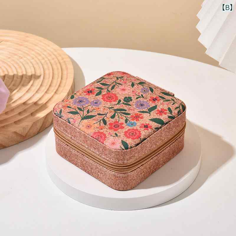 ジュエリーボックス レディース 携帯用 トラベル ファスナー式 アクセサリーケース 大容量 コンパクト 指輪 ネックレス ピアス イヤリング 収納 PUレザー 防塵 secure-depo-11692570 セキュアデポ サンプル画像2