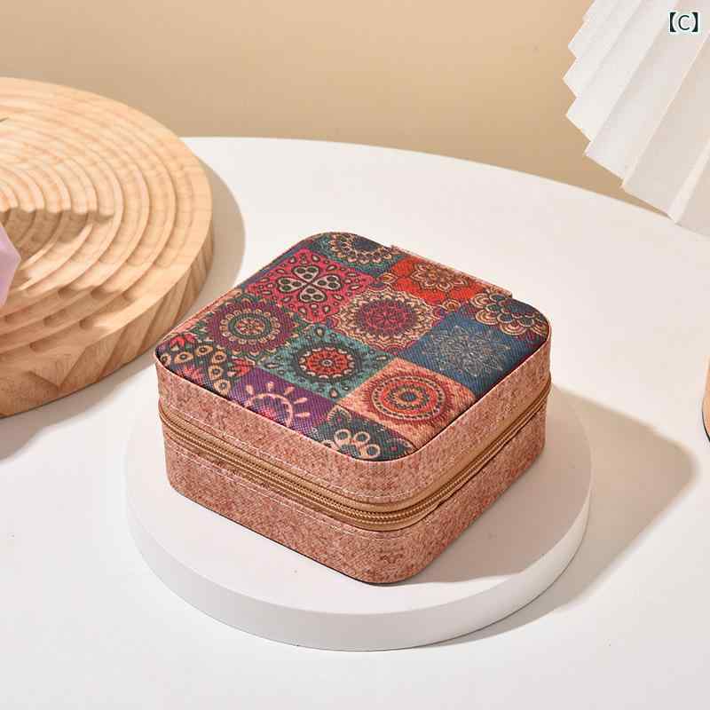 ジュエリーボックス レディース 携帯用 トラベル ファスナー式 アクセサリーケース 大容量 コンパクト 指輪 ネックレス ピアス イヤリング 収納 PUレザー 防塵 secure-depo-11692570 セキュアデポ サンプル画像3