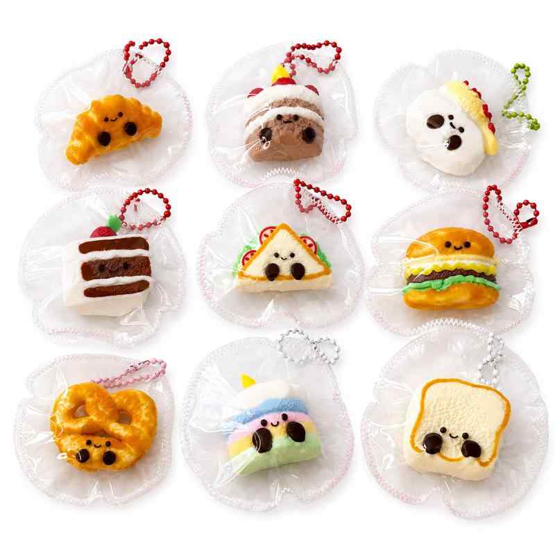 ミニ スクイーズ キーホルダー 9個セット ぷにぷに ストレス解消 スクイーズ玩具 食べ物 動物 ザイン 感覚おもちゃ secure-depo-11704790 セキュアデポ パッケージ画像