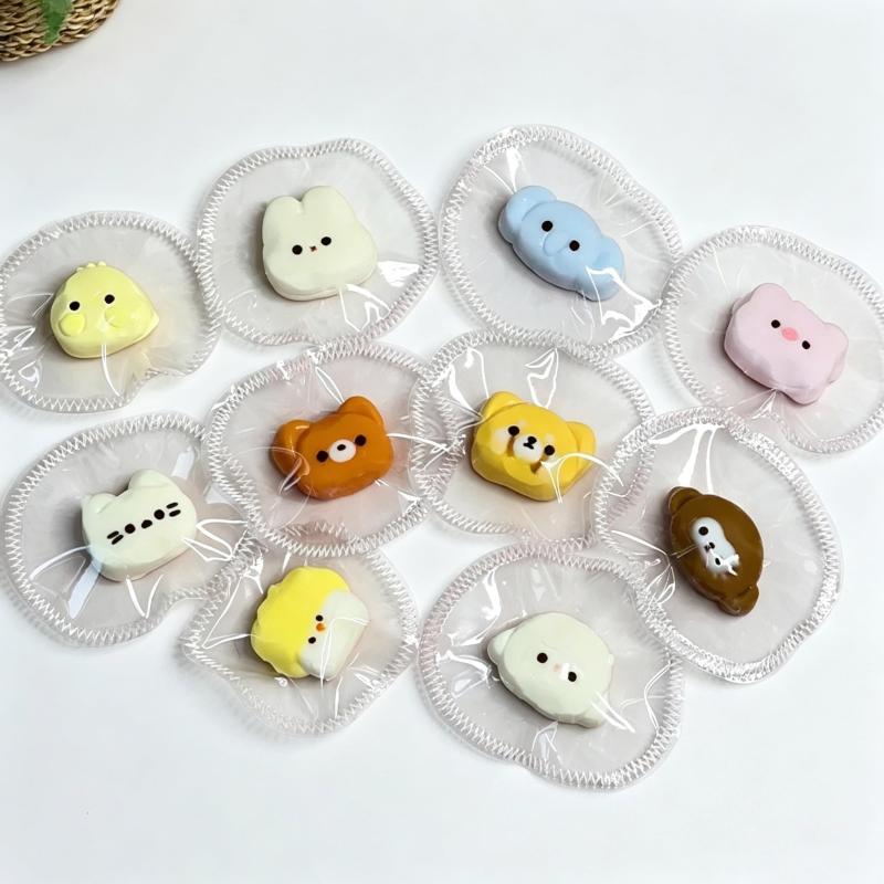 ミニ スクイーズ キーホルダー 9個セット ぷにぷに ストレス解消 スクイーズ玩具 食べ物 動物 ザイン 感覚おもちゃ secure-depo-11704790 セキュアデポ サンプル画像3