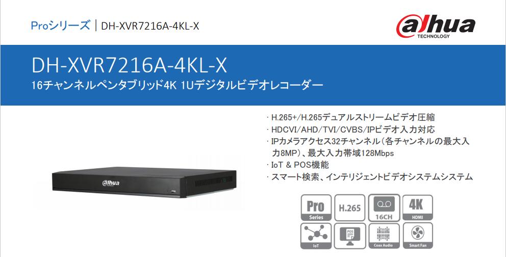 DH-IPC-HDBW4831EN-ASE IP16 同軸16ch、2SATA、4K対応、音声入力4ch、H.265+対応