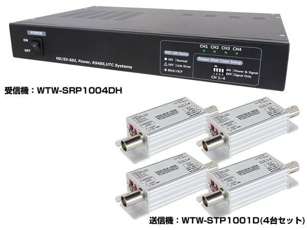 SKSのWTW-SCP1004DH 旧 WTW-4HC08D 4CH用ワンケーブル送受信ユニットセット HD-SDIカメラ用ワンケーブルユニット|詳細画像
