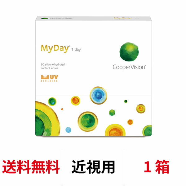 送料無料★ マイデイ 90枚入り 1日使い捨て 1箱90枚入り ワンデー クーパービジョン Cooper Vision MyDay コンタクト コンタクトレンズ マイデー シリコーンハイドロゲル シリコン ハイドロゲルのサムネイル